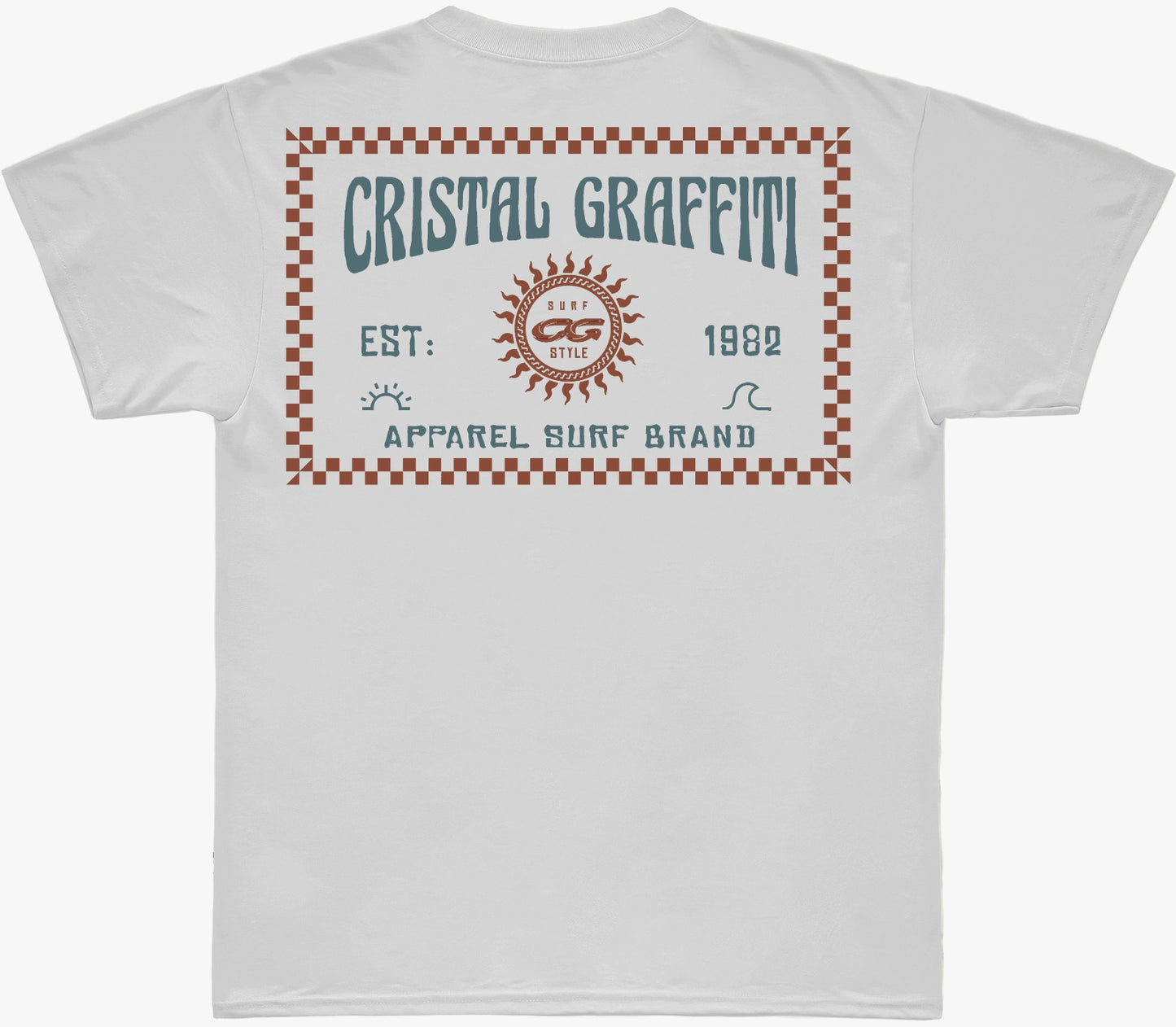 Camiseta Cristal Graffiti - Surf 1982 - Branca