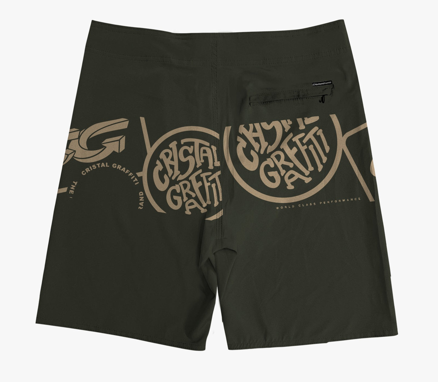 Boardshort Cristal Graffiti - Verde Musgo - Eclipse CG