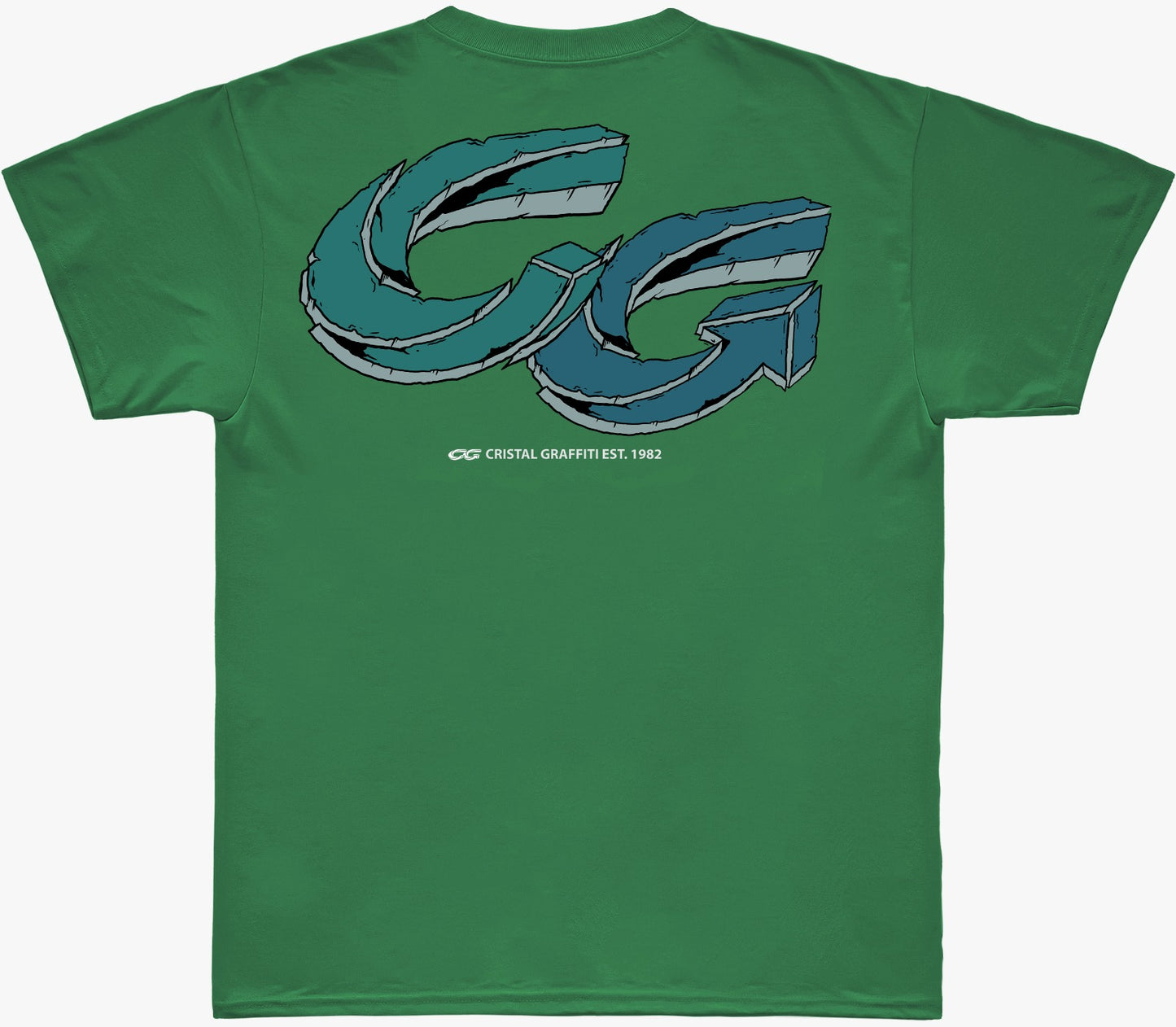 Camiseta Cristal Graffiti - Verde - Grafite de Aço