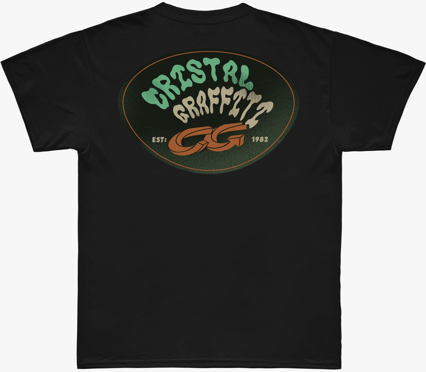 Camiseta Cristal Graffiti - Est 1982 - Preto