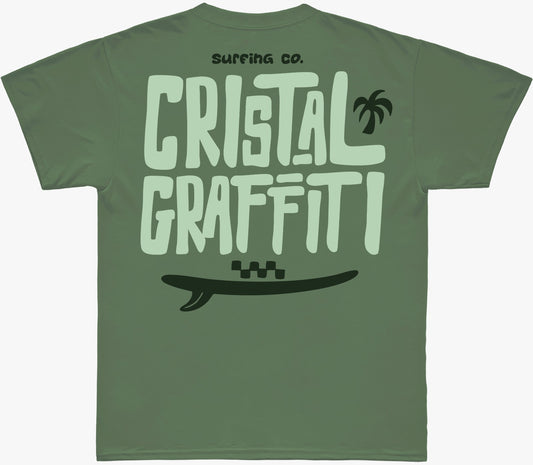 Camiseta Cristal Graffiti - Verde - Coqueiro Taggeado