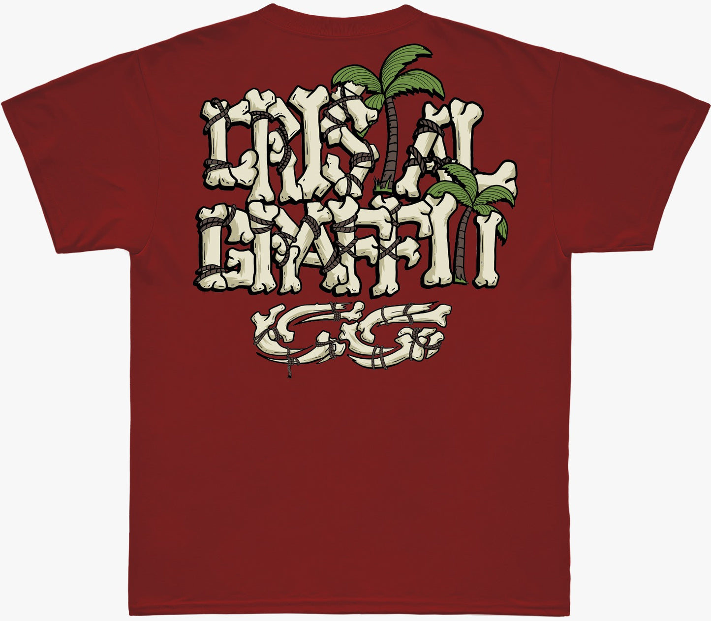 Camiseta Cristal Graffiti - Vermelha - Beach Bones