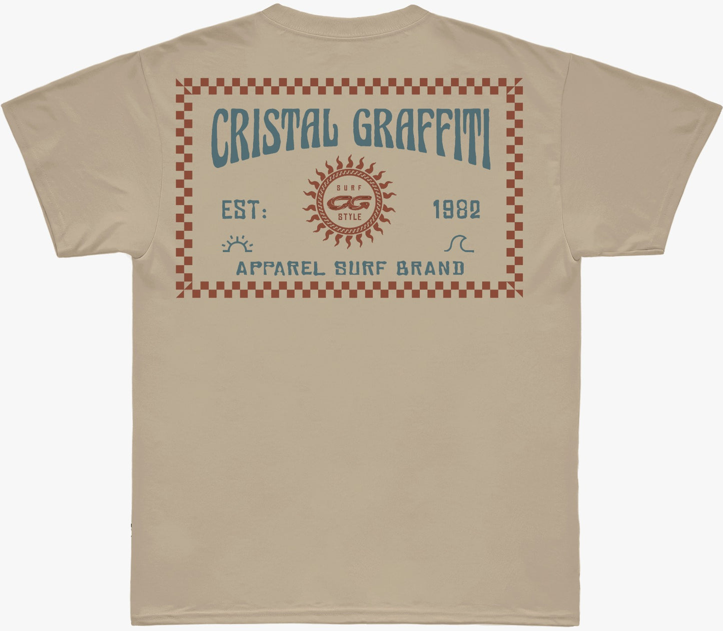 Camiseta Cristal Graffiti - Surf 1982 - Bege