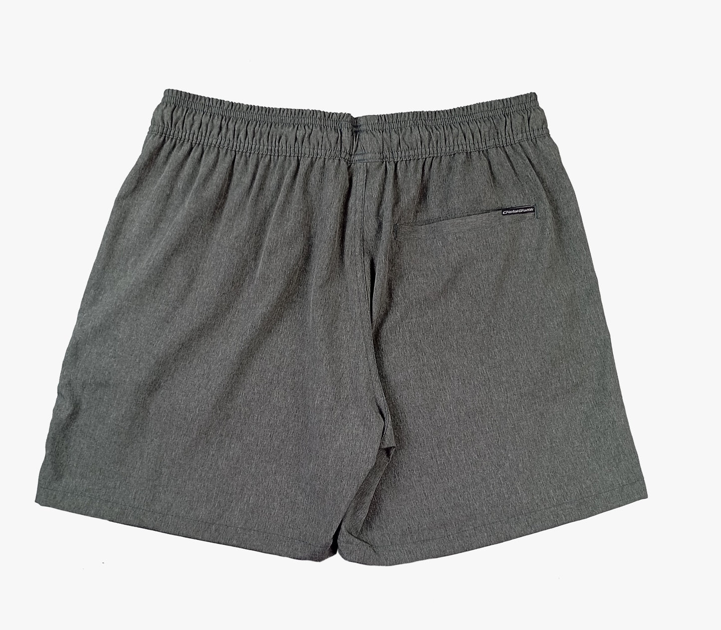 Short Elástico Cristal Graffiti - Cinza Claro