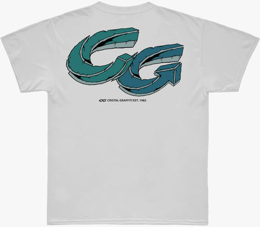 Camiseta Cristal Graffiti - Branca - Grafite de Aço