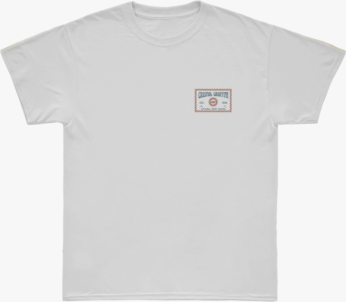 Camiseta Cristal Graffiti - Surf 1982 - Branca