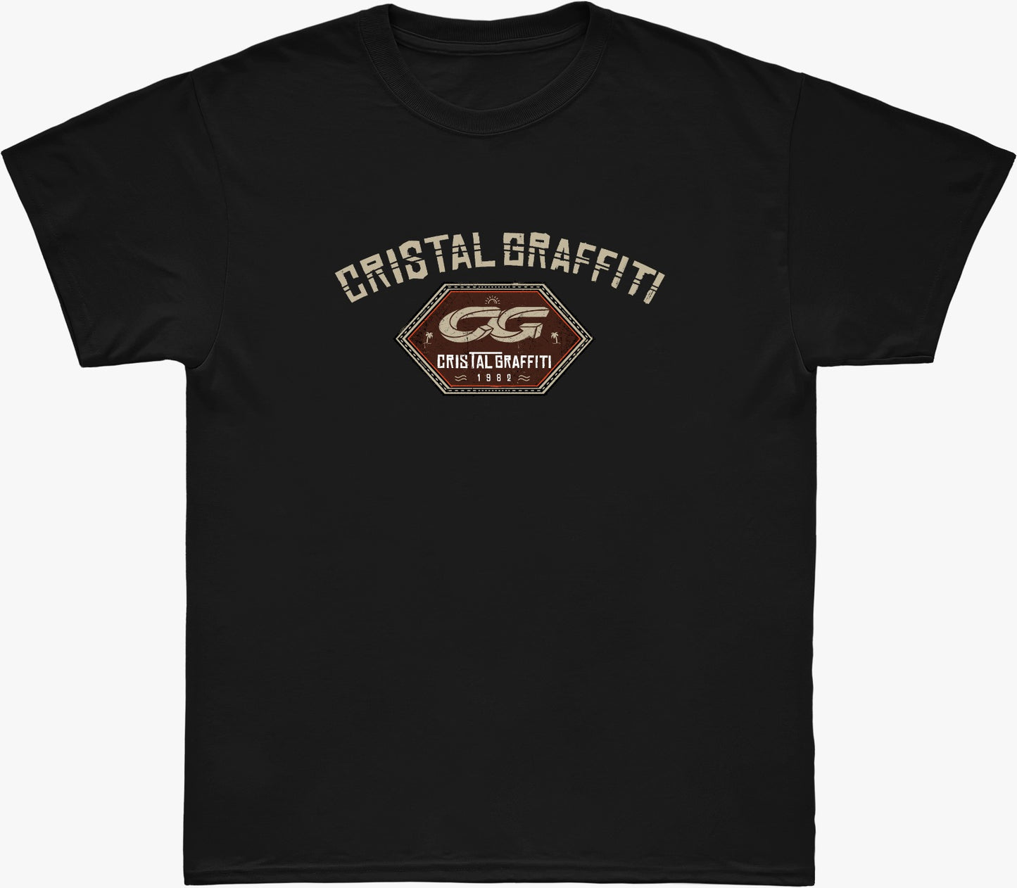 Camiseta Cristal Graffiti - Preto - Single Front