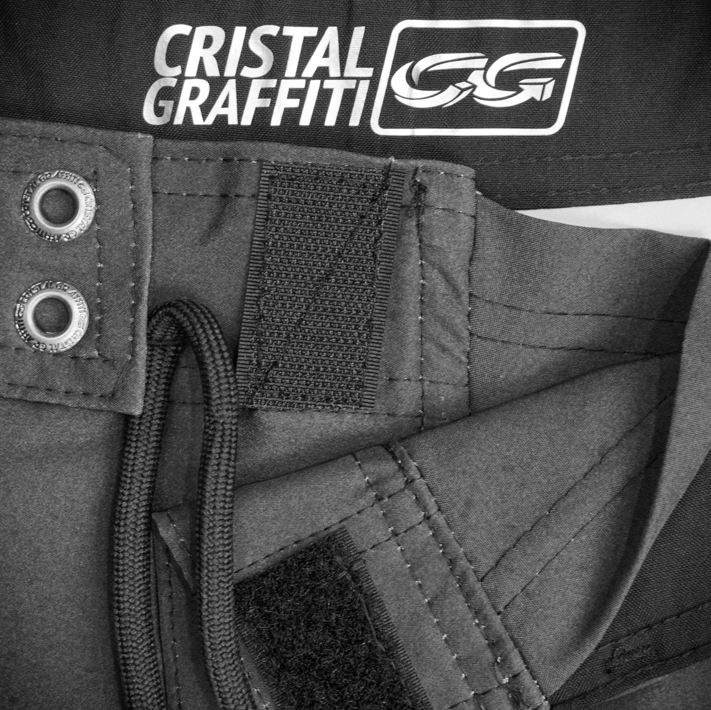 Boardshort Cristal Graffiti - Azul - Shades of blue and orange