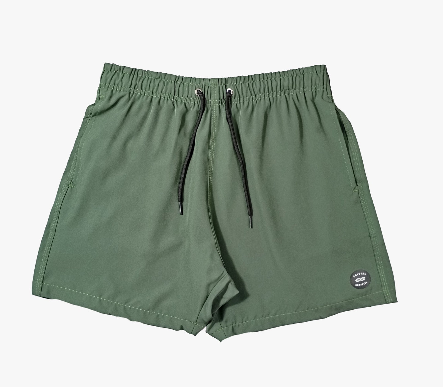 Short Elástico Cristal Graffiti - Verde Militar