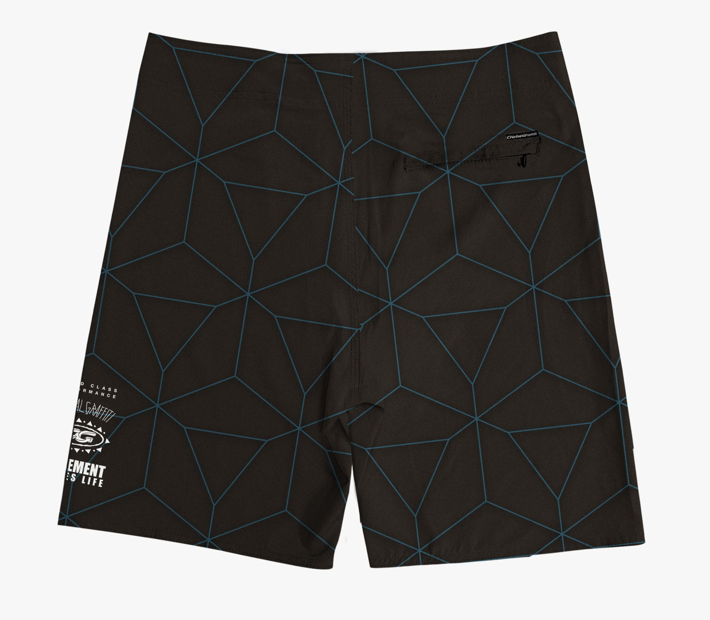Boardshort Cristal Graffiti - Preto - Geométrico