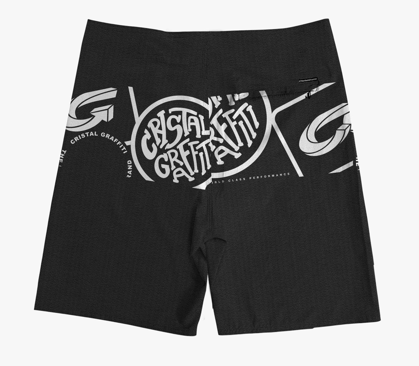 Boardshort Cristal Graffiti - Cinza - Grafite