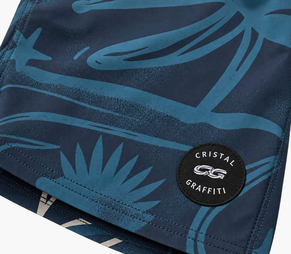 Boardshort Cristal Graffiti - Azul - Jungle Camo