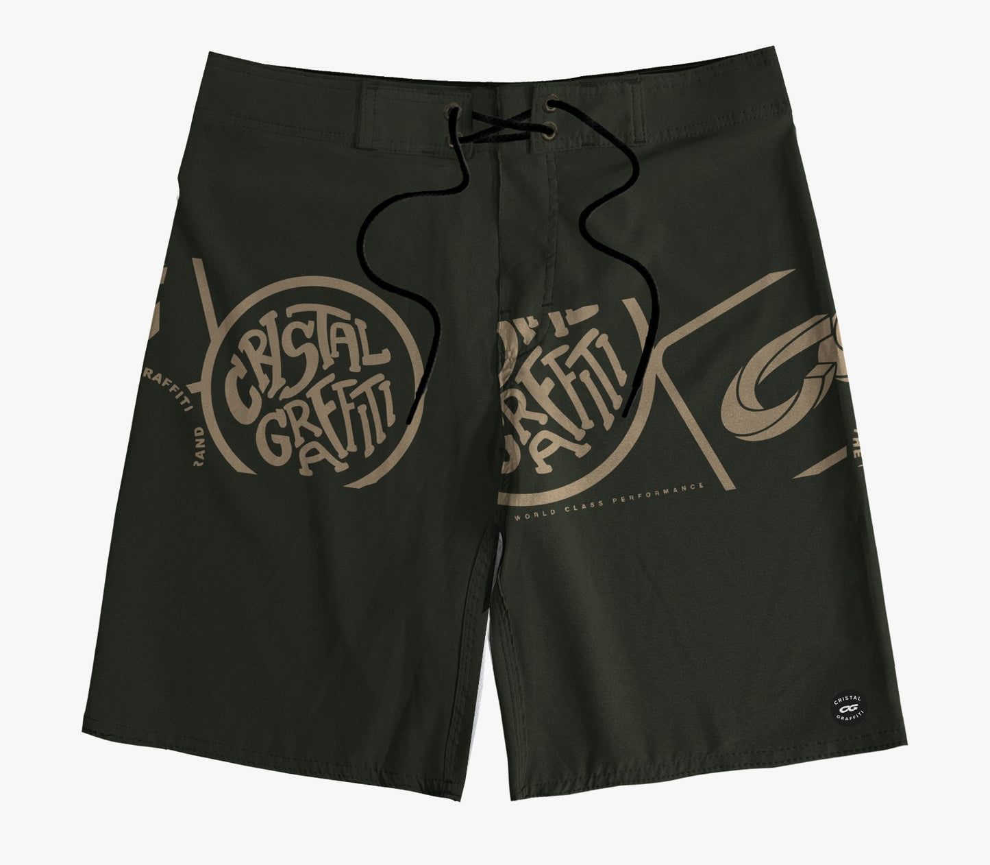 Boardshort Cristal Graffiti - Verde Musgo - Eclipse CG