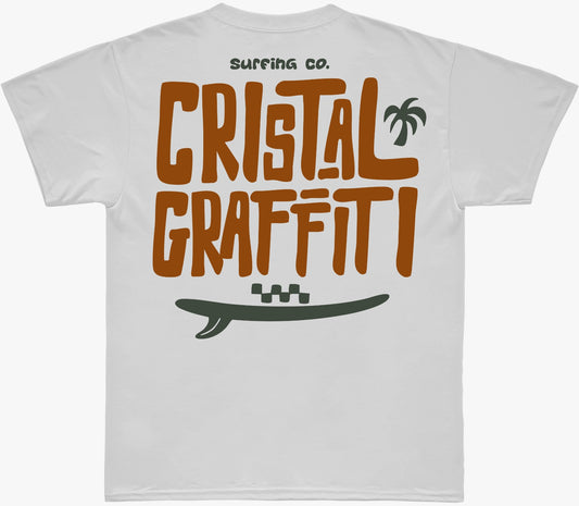 Camiseta Cristal Graffiti - Branca - Coqueiro Taggeado