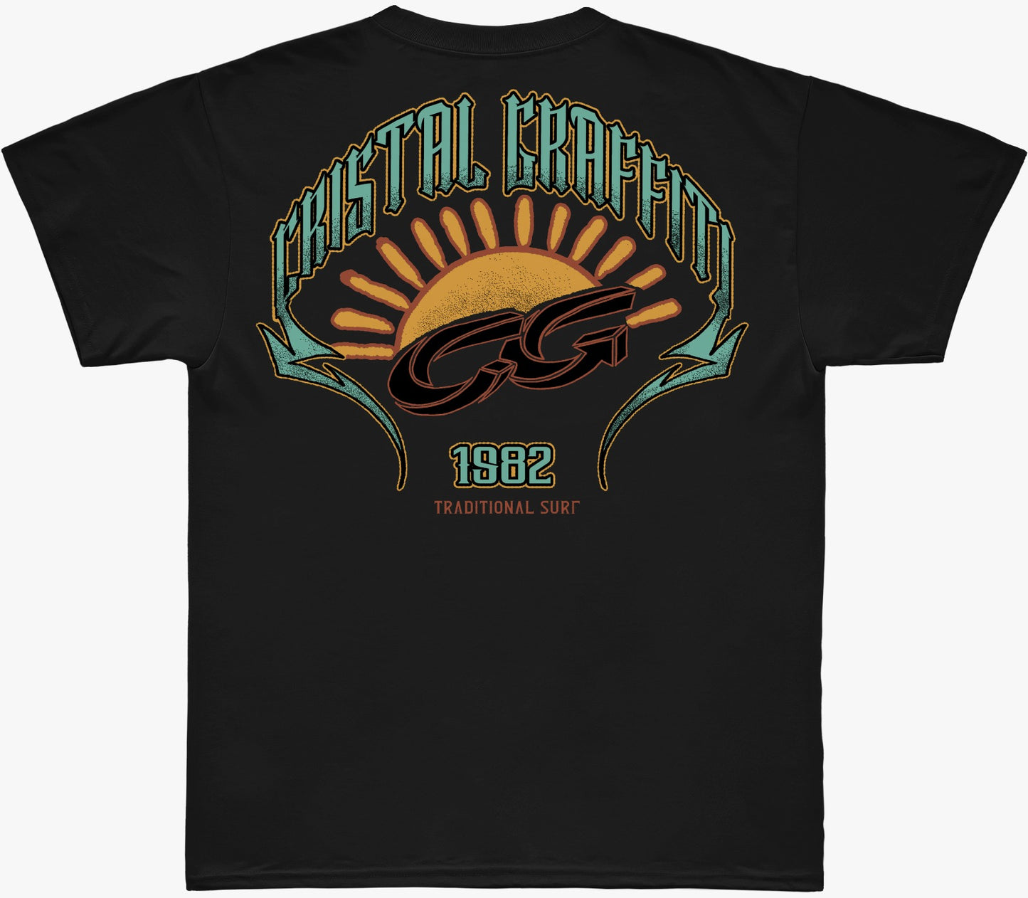 Camiseta Cristal Graffiti - Preto - Traditional Surf
