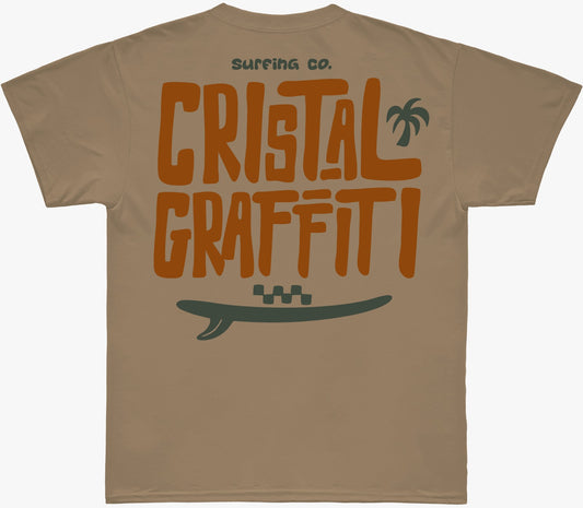 Camiseta Cristal Graffiti - Marrom - Coqueiro Taggeado