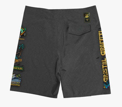 Boardshort  Cristal Graffiti -Cinza