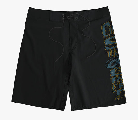 Boardshort Cristal Graffiti - Preto - Grafite