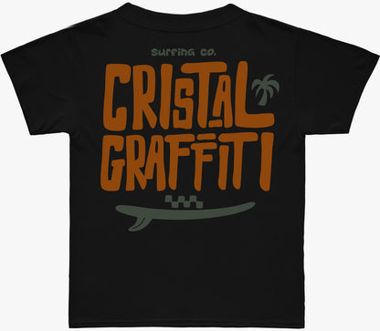 Camiseta Cristal Graffiti - Preto - Surfing Infantil