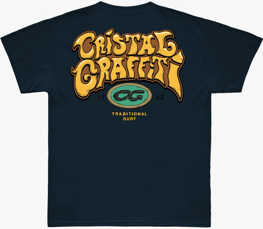Camiseta Cristal Graffiti - Azul Marinho - Traditional - Oversized