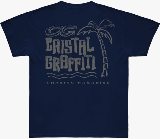 Camiseta Cristal Graffiti - Azul Marinho  - Paradise