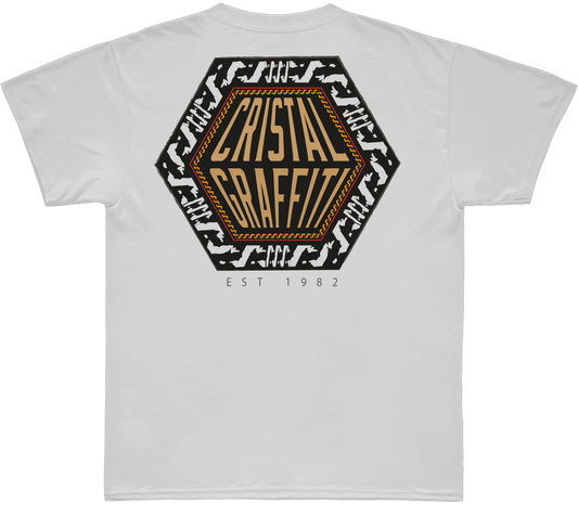 Camiseta Cristal Graffiti - Branca - Exagon Surf
