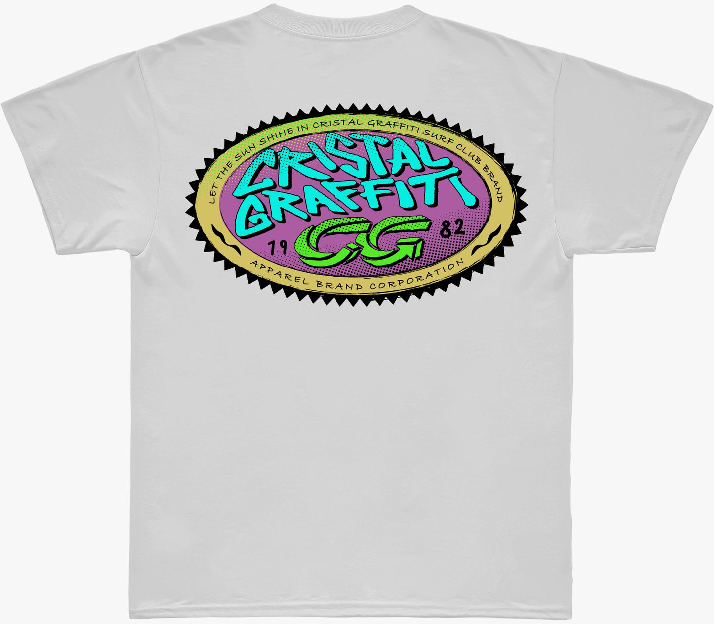 Camiseta Cristal Graffiti - Branco - Beach Vibes