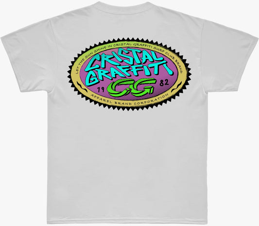 Camiseta Cristal Graffiti - Branco - Beach Vibes