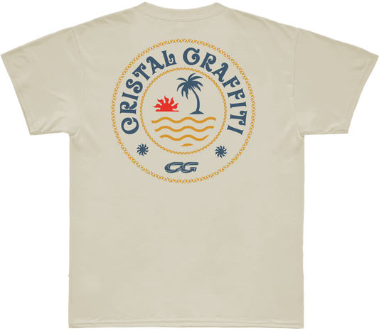 Camiseta Cristal Graffiti  - Off White - Rope Beach