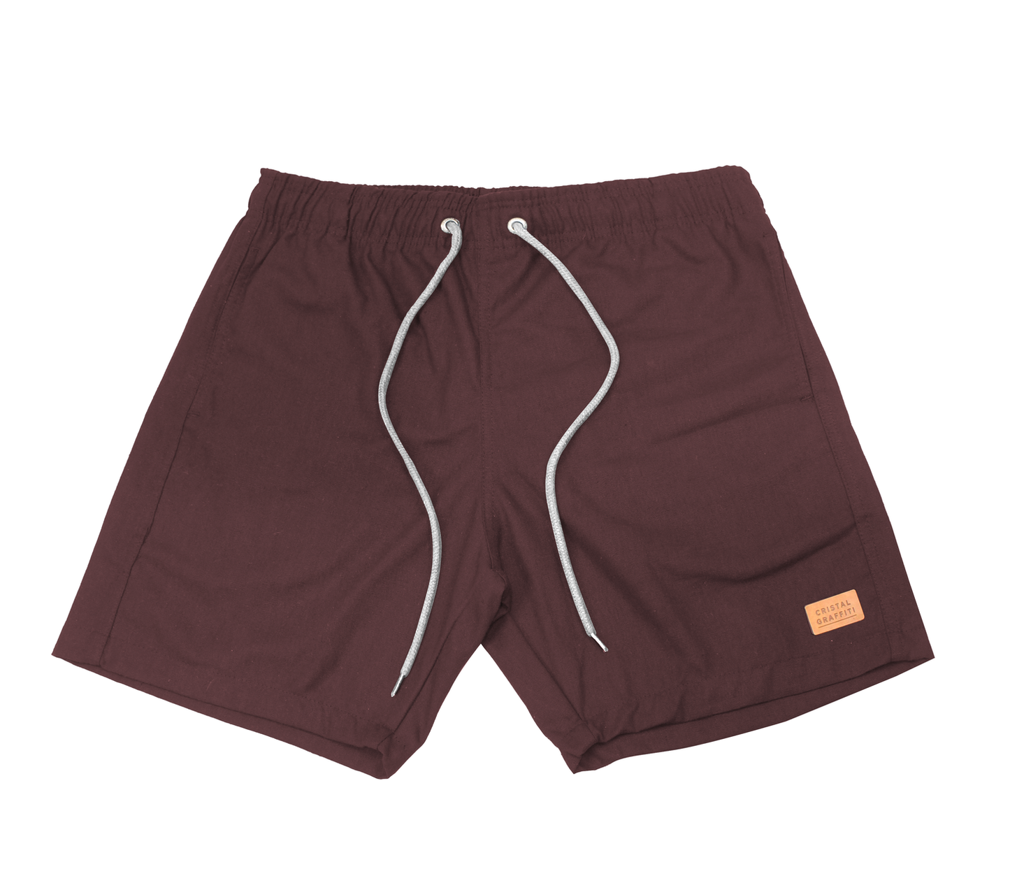 Short Linho Cristal Graffiti - Marrom