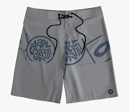 Boardshort Cristal Graffiti - Cinza - Eclipse CG