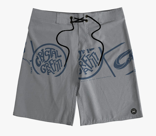 Boardshort Cristal Graffiti - Cinza - Eclipse CG