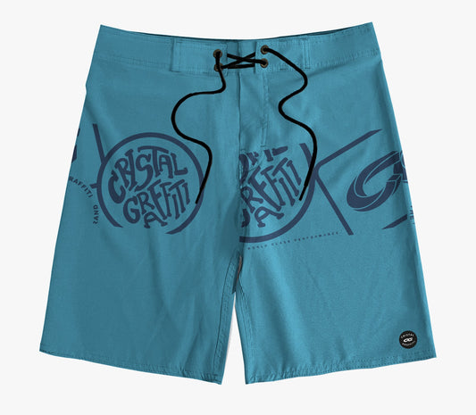 Boardshort Cristal Graffiti - Azul - Eclipse CG