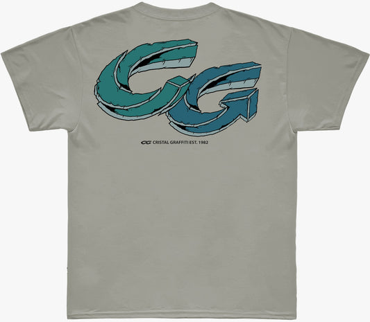 Camiseta Cristal Graffiti - Cinza - Grafite de Aço