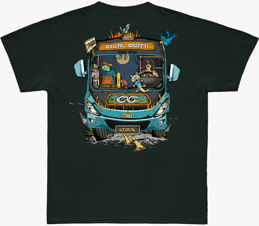 Camiseta Cristal Graffiti - Verde - Surfwear Bus Tour