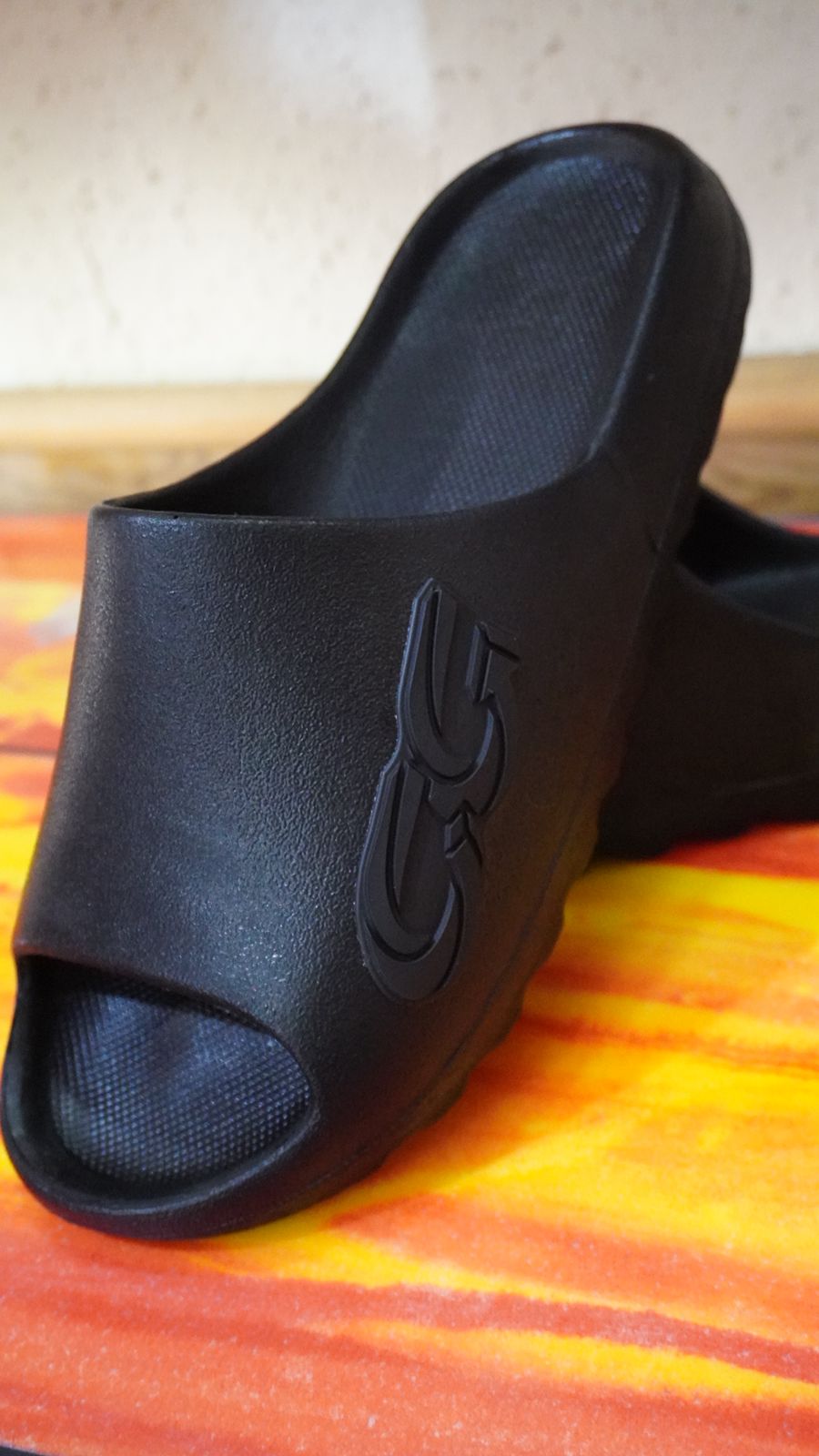 Sandália Slide Cristal Graffiti - Preto