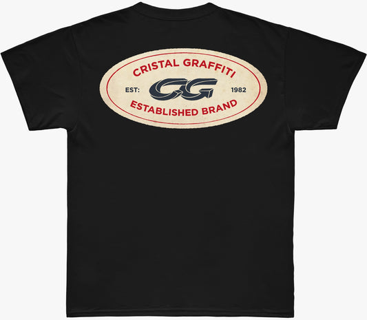 Camiseta Cristal Graffiti - Preta - Established Oval