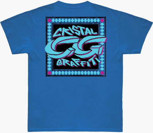 Camiseta Cristal Graffiti - Azul - Retrato