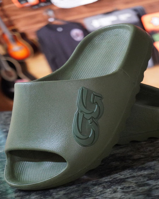 Sandália Slide Cristal Graffiti - Verde