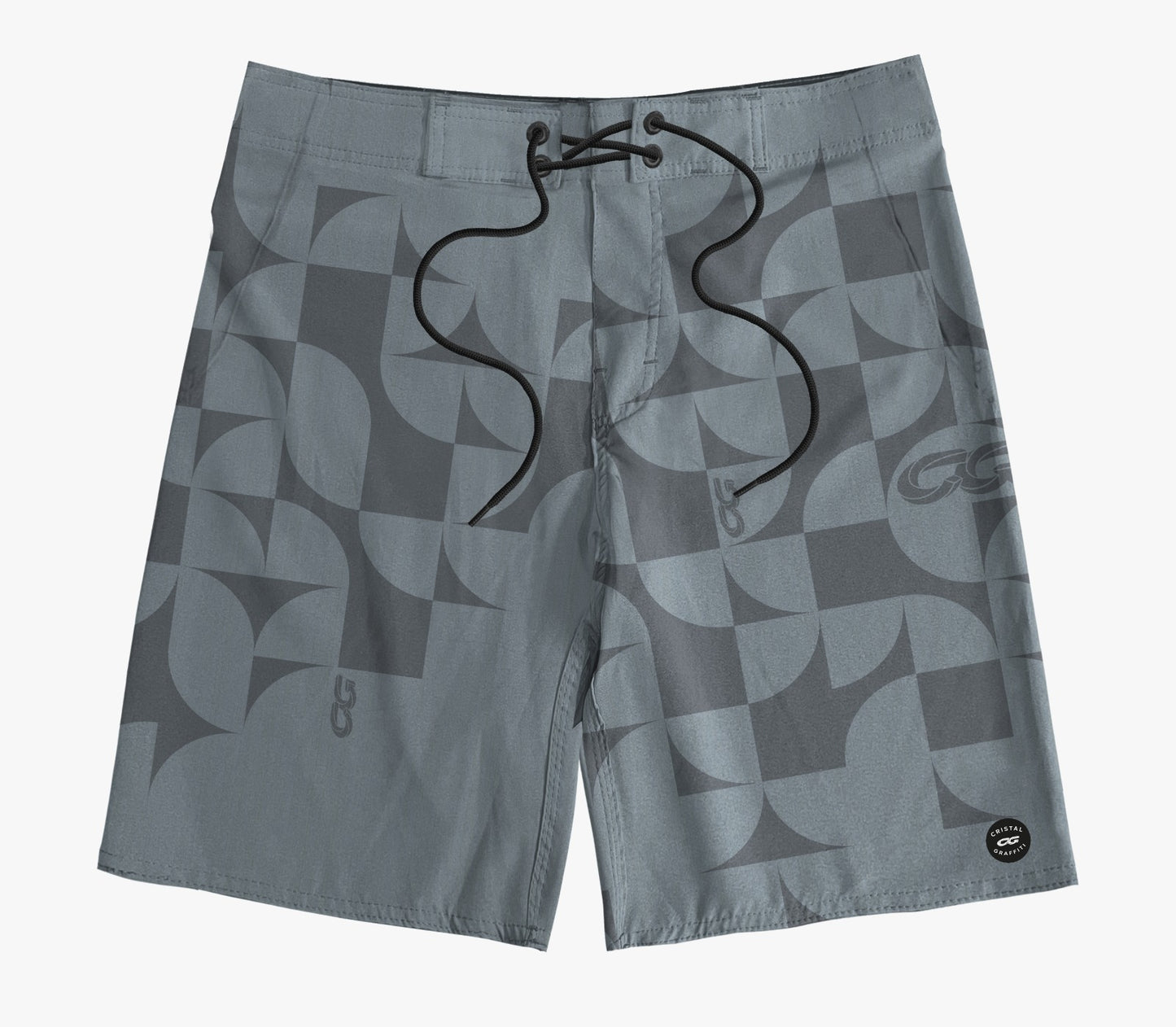 Boardshort Cristal Graffiti - Cinza - CG Mosaic
