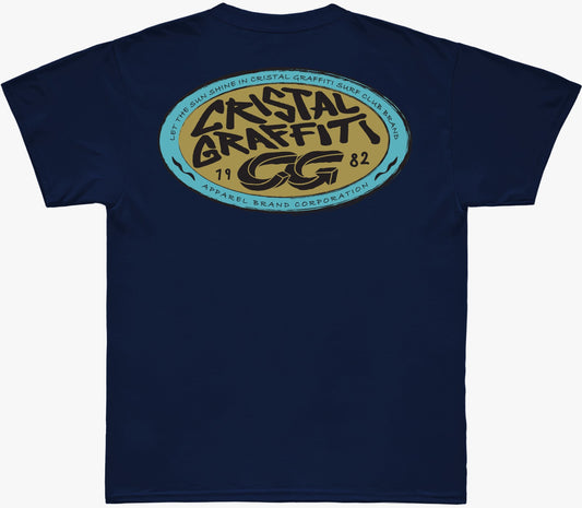 Camiseta Cristal Graffiti - Azul Escuro - Cristal