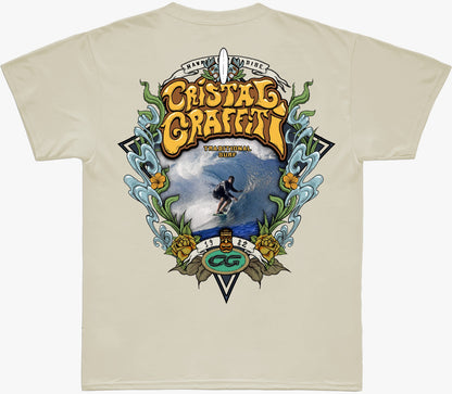 Camiseta Cristal Graffiti - Cinza Claro - Andre Surf Hawaii - Oversized