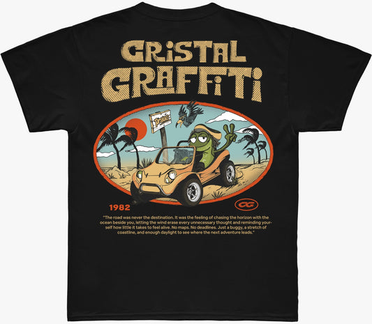 Camiseta Cristal Graffiti  - Preto - Praias