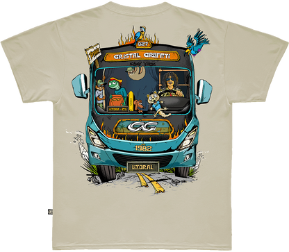 Camiseta Cristal Graffiti- Off White - Surfwear Bus Tour