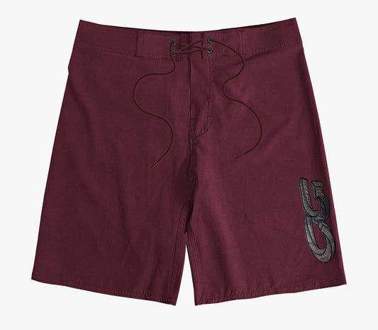 Boardshort Cristal Graffiti - Vinho - Bordada