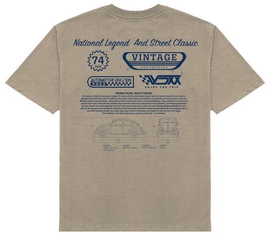 Camiseta oversized Voxx - Bege - National Beetle