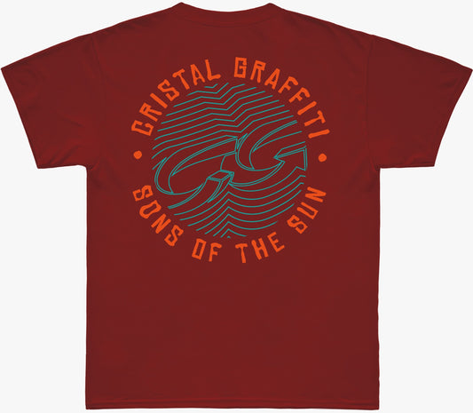 Camiseta Cristal Graffiti - The Sons - Vermelho