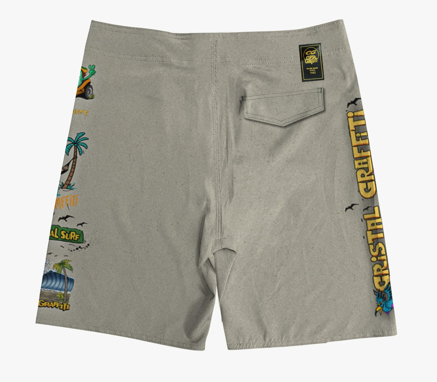 Boardshort Cristal Graffiti - Bege