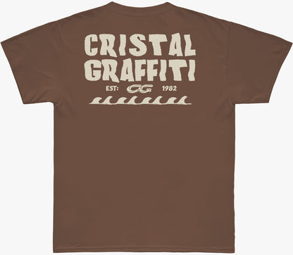 Camiseta Cristal Graffiti - Marrom - De Onda