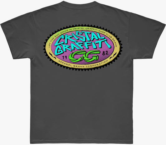 Camiseta Cristal Graffiti - Cinza - Beach Vibes